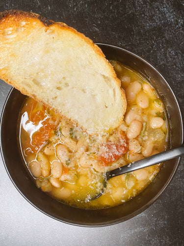 BROTHY ROSEMARY WHITE BEANS